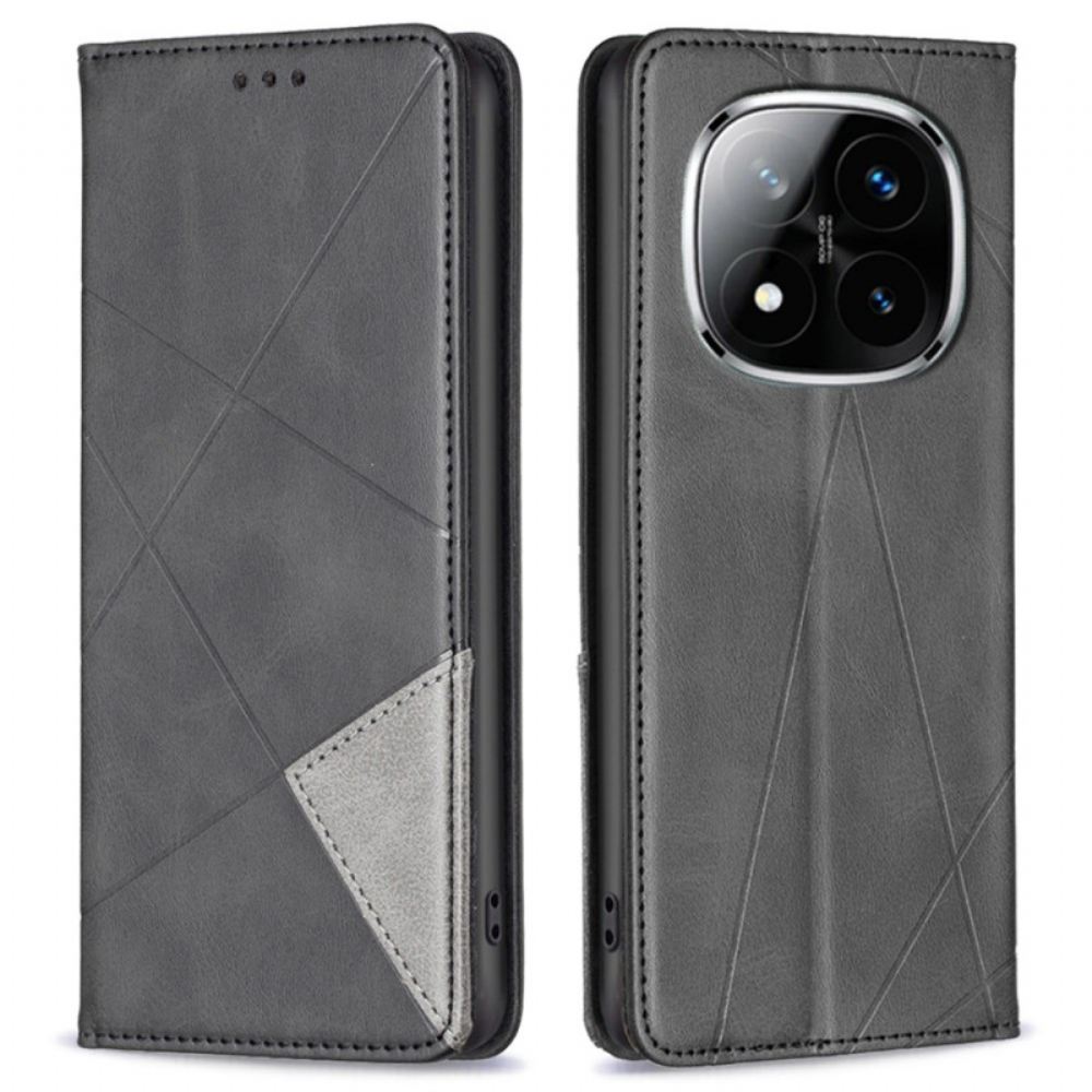 Kožené Pouzdro Xiaomi Redmi Note 14 Pro 4g Geometrický Vzor