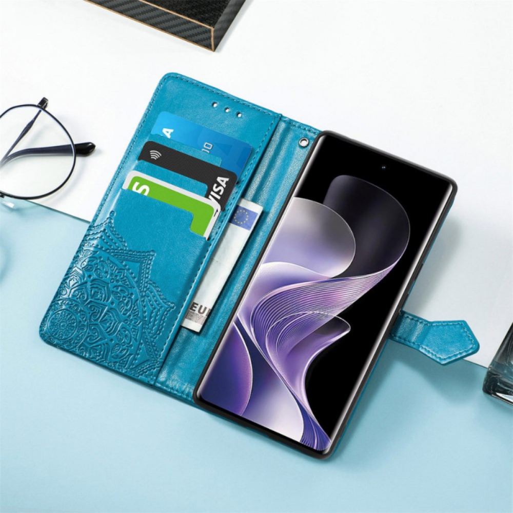 Kožený Kryt Na Xiaomi Redmi Note 14 Pro 4g Barokní Mandala