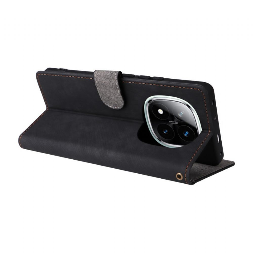 Kožený Kryt Na Xiaomi Redmi Note 14 Pro 4g Blokování Rfid