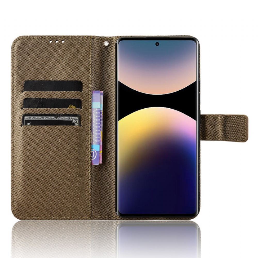 Kožený Kryt Na Xiaomi Redmi Note 14 Pro 4g Diamantová Textura