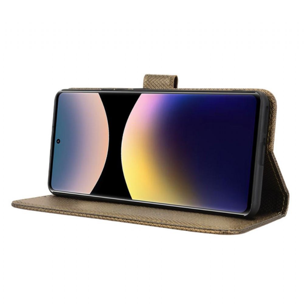 Kožený Kryt Na Xiaomi Redmi Note 14 Pro 4g Diamantová Textura