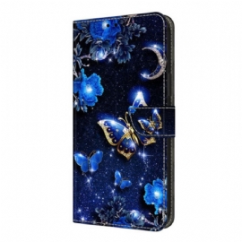 Kožený Kryt Na Xiaomi Redmi Note 14 Pro 4g Lesklí Motýli