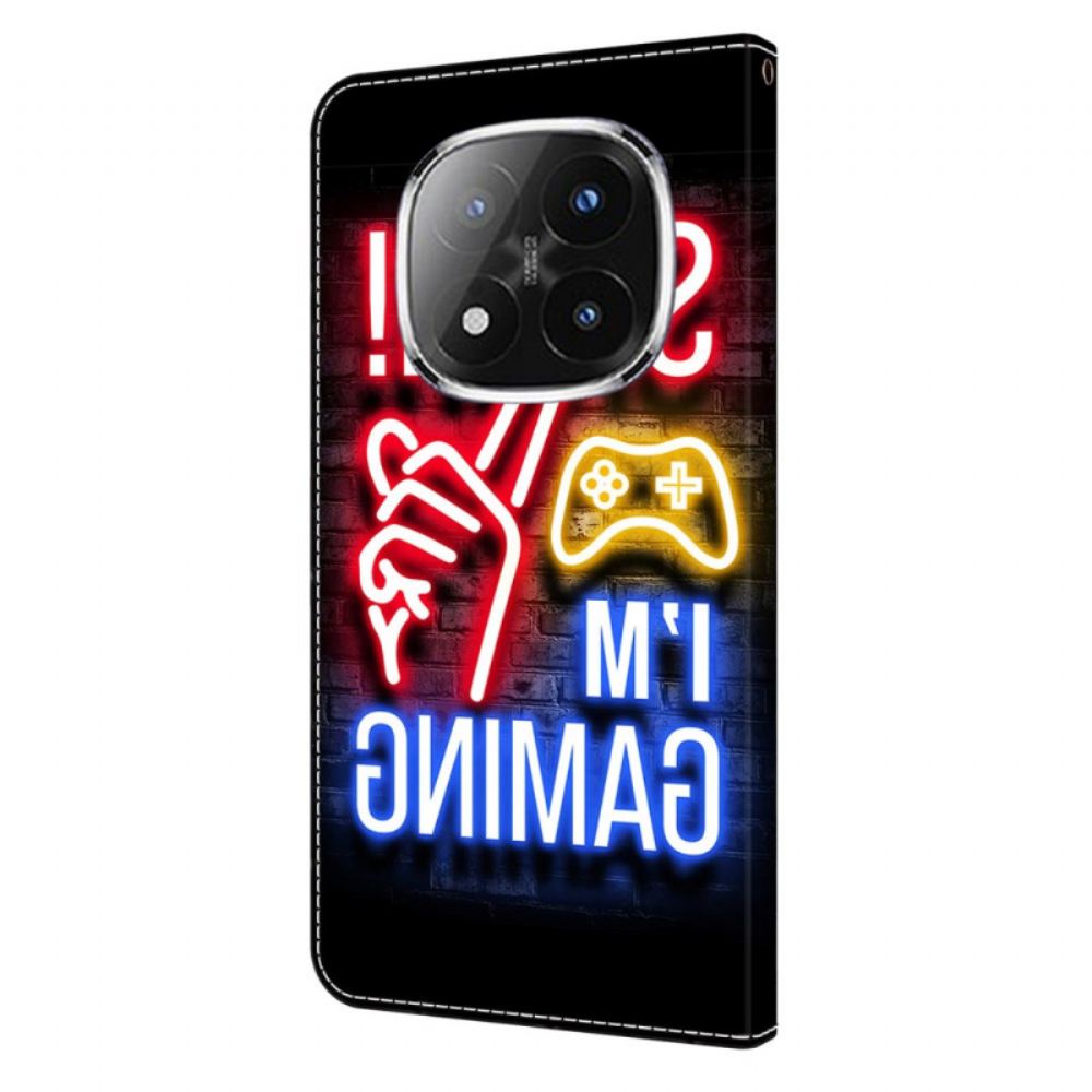 Kožený Kryt Na Xiaomi Redmi Note 14 Pro 4g Neonový Vzor