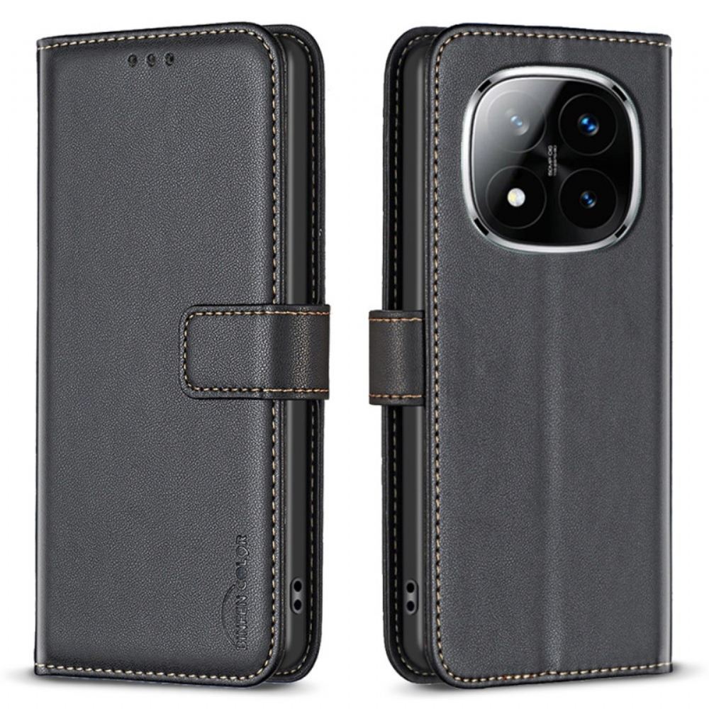 Kožený Kryt Xiaomi Redmi Note 14 Pro 4g Klasická Barva Binfen