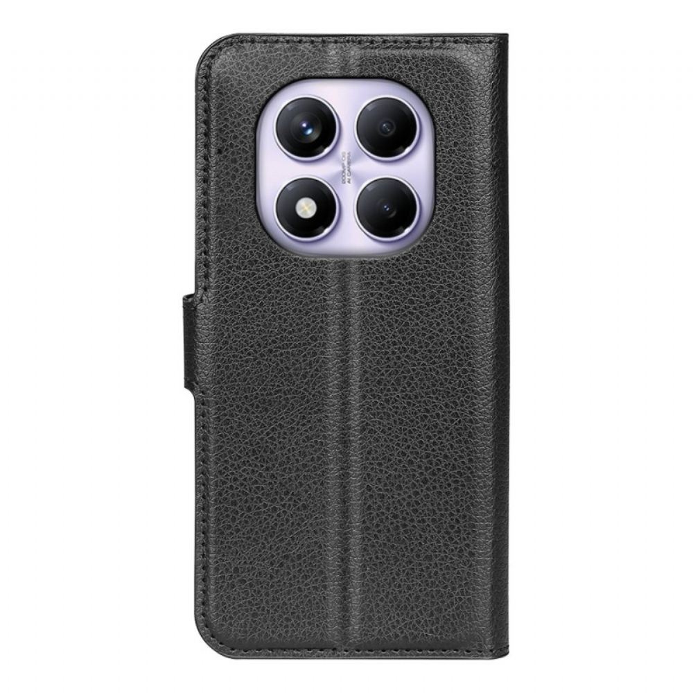 Kožený Kryt Xiaomi Redmi Note 14 Pro 4g Klasická Umělá Kůže Liči