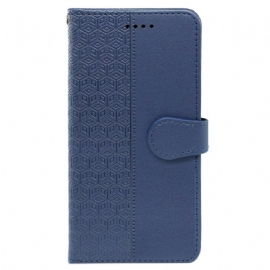 Kožený Kryt Xiaomi Redmi Note 14 Pro 4g Kostky Na Okraji A Pásku