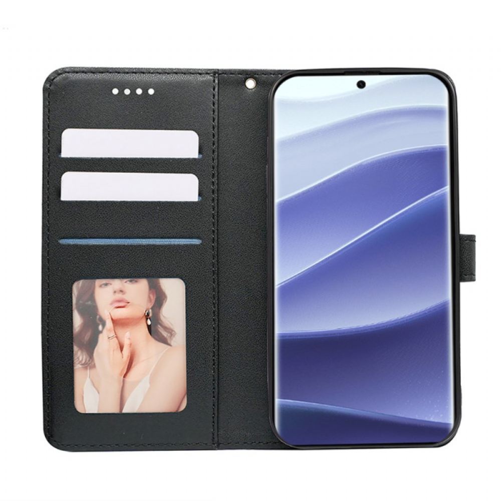 Kožený Kryt Xiaomi Redmi Note 14 Pro 4g Kostky Na Okraji A Pásku