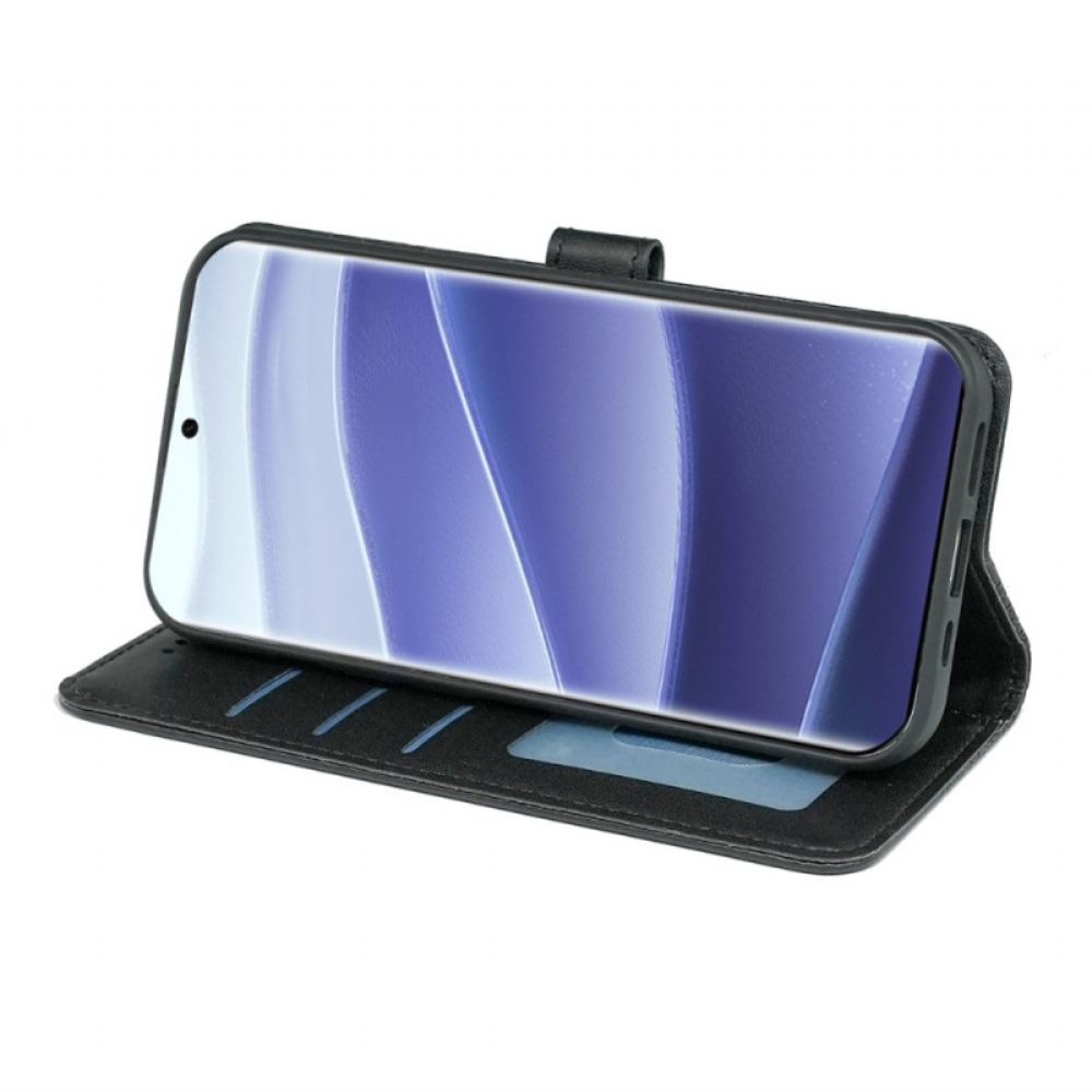 Kožený Kryt Xiaomi Redmi Note 14 Pro 4g Kostky Na Okraji A Pásku