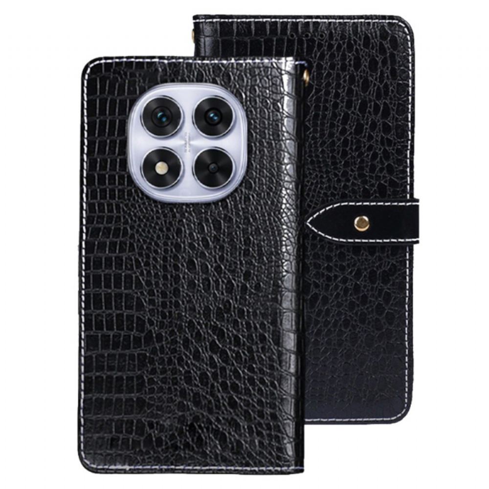 Kožený Kryt Xiaomi Redmi Note 14 Pro 4g Krokodýlí Styl Idewei