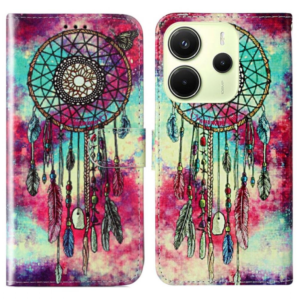Kožený Kryt Xiaomi Redmi Note 14 Pro 4g Lapač Snů