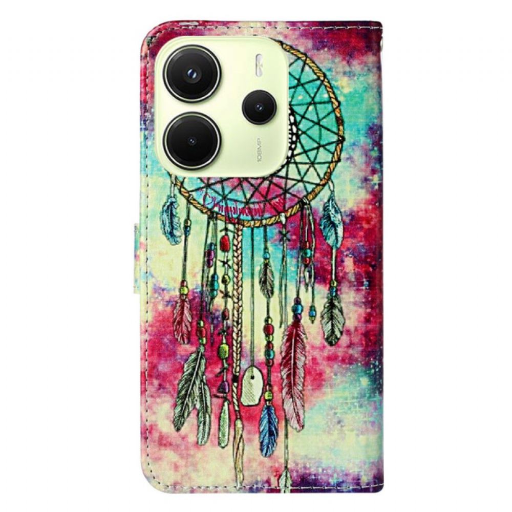 Kožený Kryt Xiaomi Redmi Note 14 Pro 4g Lapač Snů