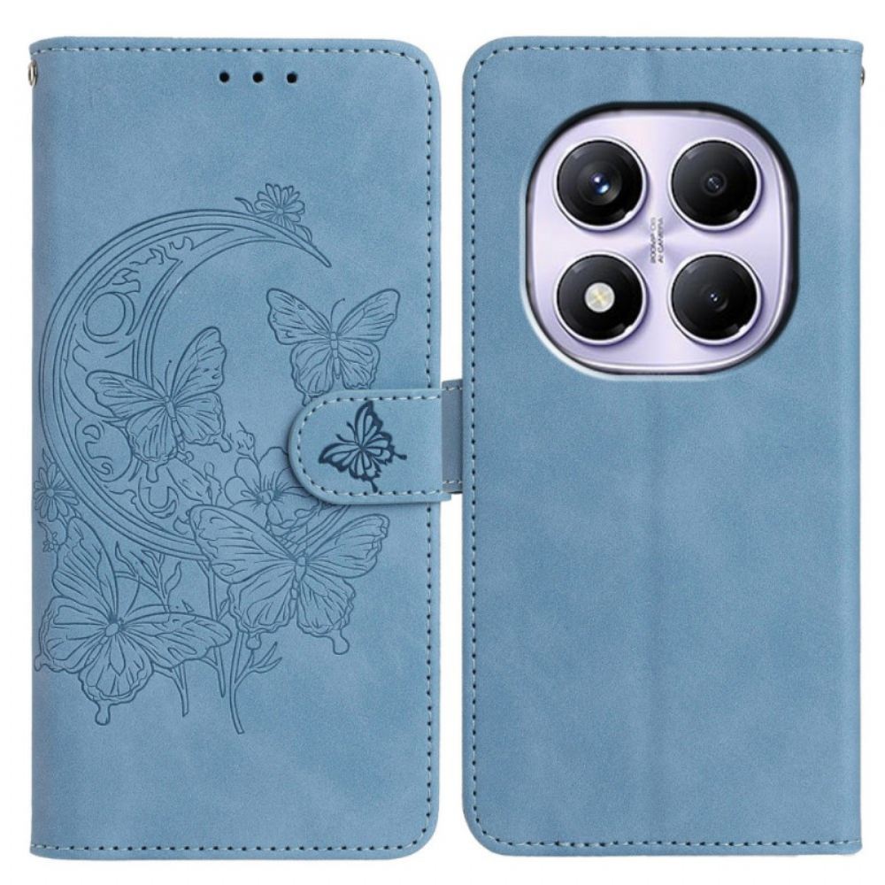 Kožený Kryt Xiaomi Redmi Note 14 Pro 4g Lotosový Vzor