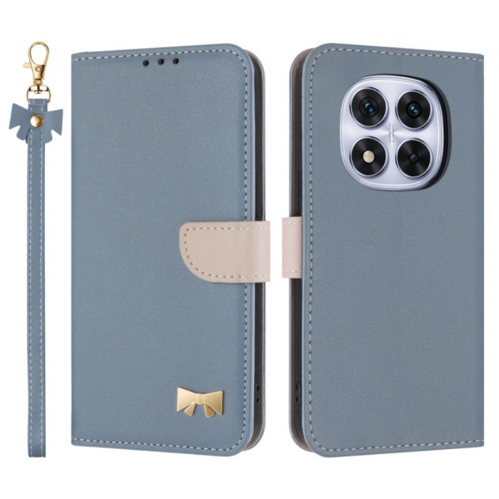 Kožený Kryt Xiaomi Redmi Note 14 Pro 4g Motýlek S Páskem