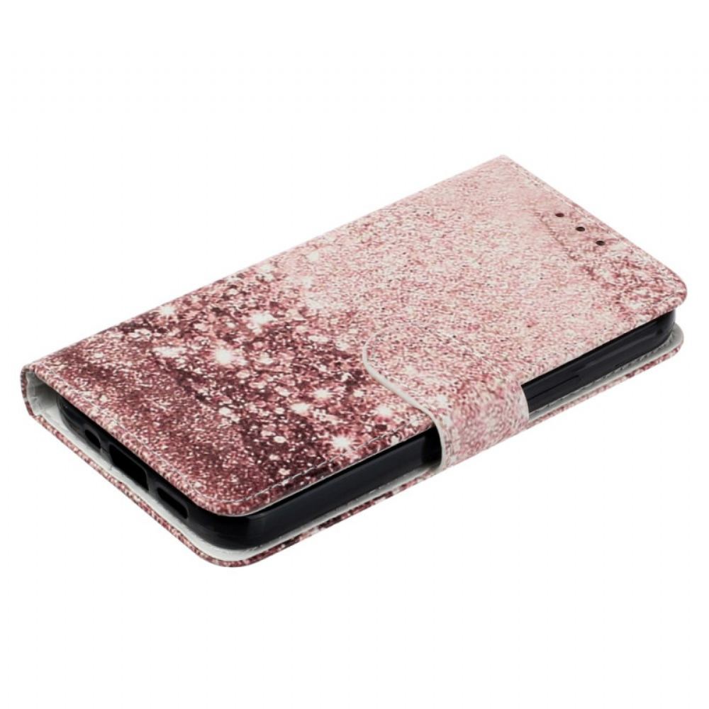 Kožený Kryt Xiaomi Redmi Note 14 Pro 4g Růžovo-zlatý Mramor