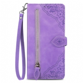 Kožený Kryt Xiaomi Redmi Note 14 Pro 4g Semišová Krajka Efekt