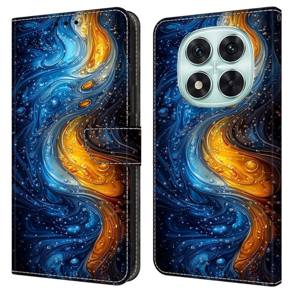 Kožený Kryt Xiaomi Redmi Note 14 Pro 4g Tekutý Vzor