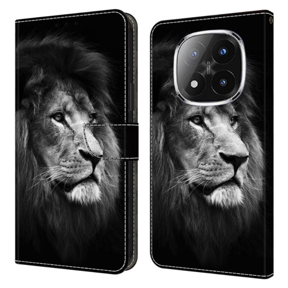 Kožený Kryt Xiaomi Redmi Note 14 Pro 4g Vzor Lva