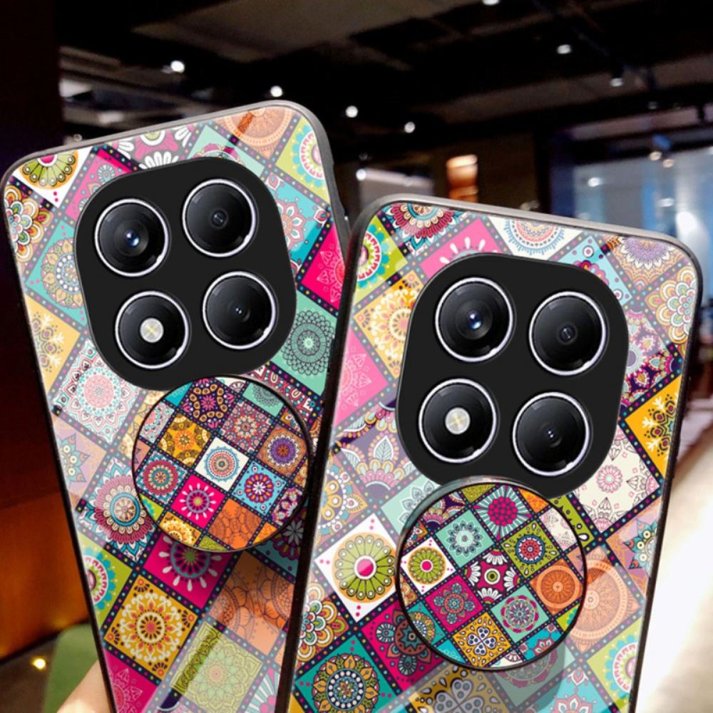 Kryt Xiaomi Redmi Note 14 Pro 4g Stojan A Popruh S Patchworkovým Vzorem