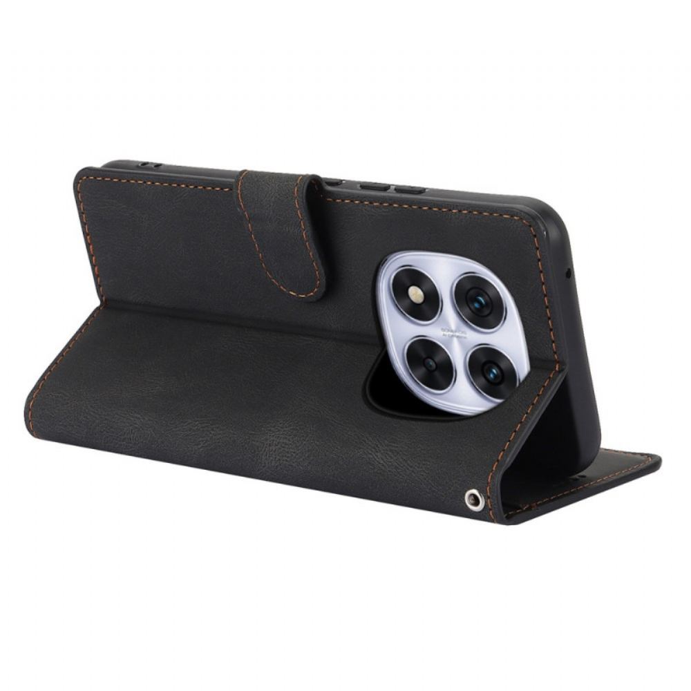 Peněženková Pouzdra Xiaomi Redmi Note 14 Pro 4g Kryty Na Mobil Semišový Efekt S Řemínkem