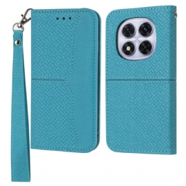 Peněženková Pouzdra Xiaomi Redmi Note 14 Pro 4g Kryty Na Mobil Tkaná Textura S Řemínkem