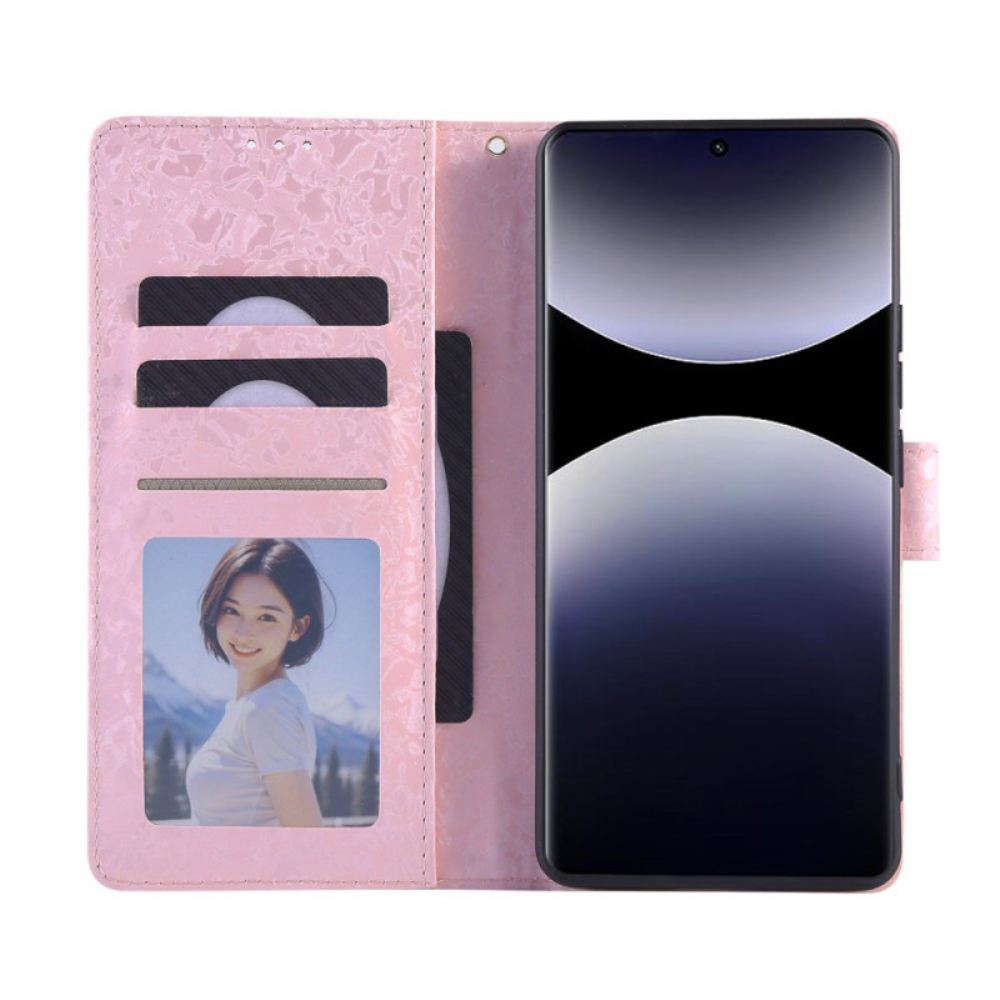 Peněženková Pouzdra Xiaomi Redmi Note 14 Pro 4g Květinový Vzor S Rfid Blokováním