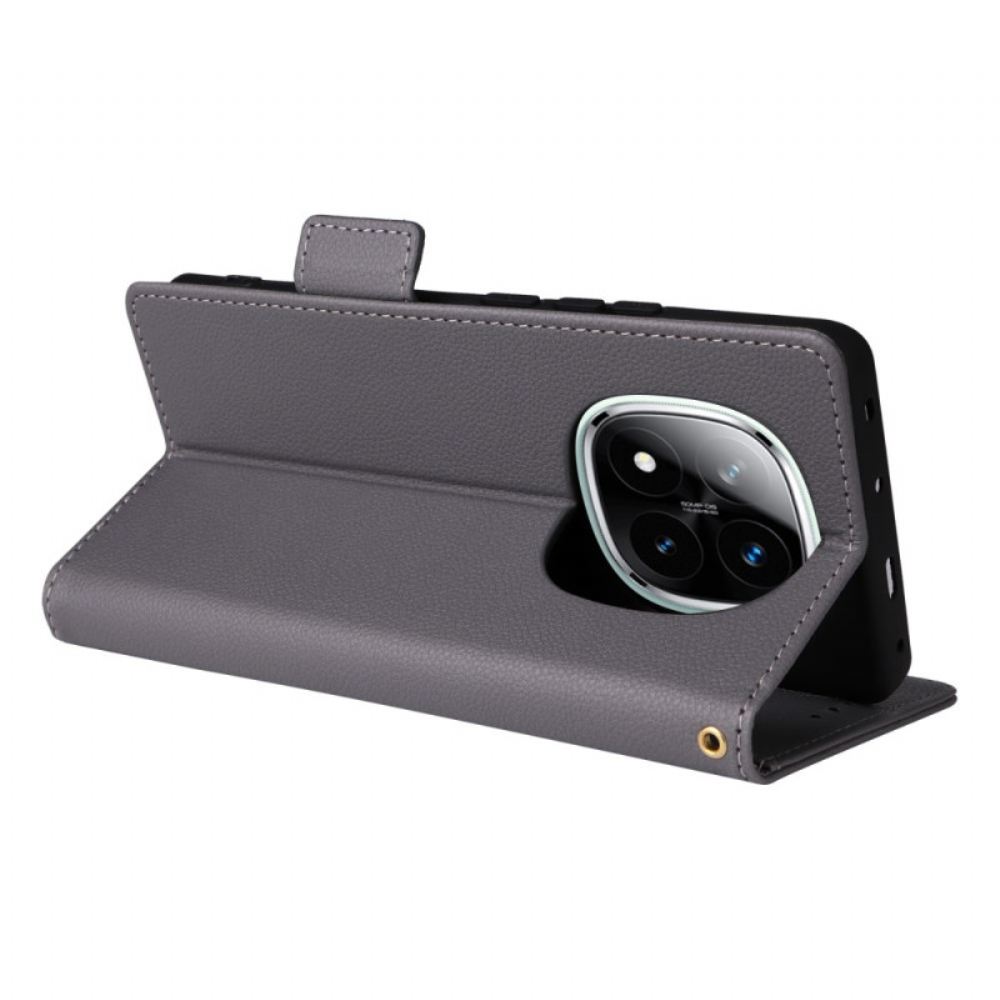 Peněženková Pouzdra Xiaomi Redmi Note 14 Pro 4g Popruh Z Umělé Kůže Liči