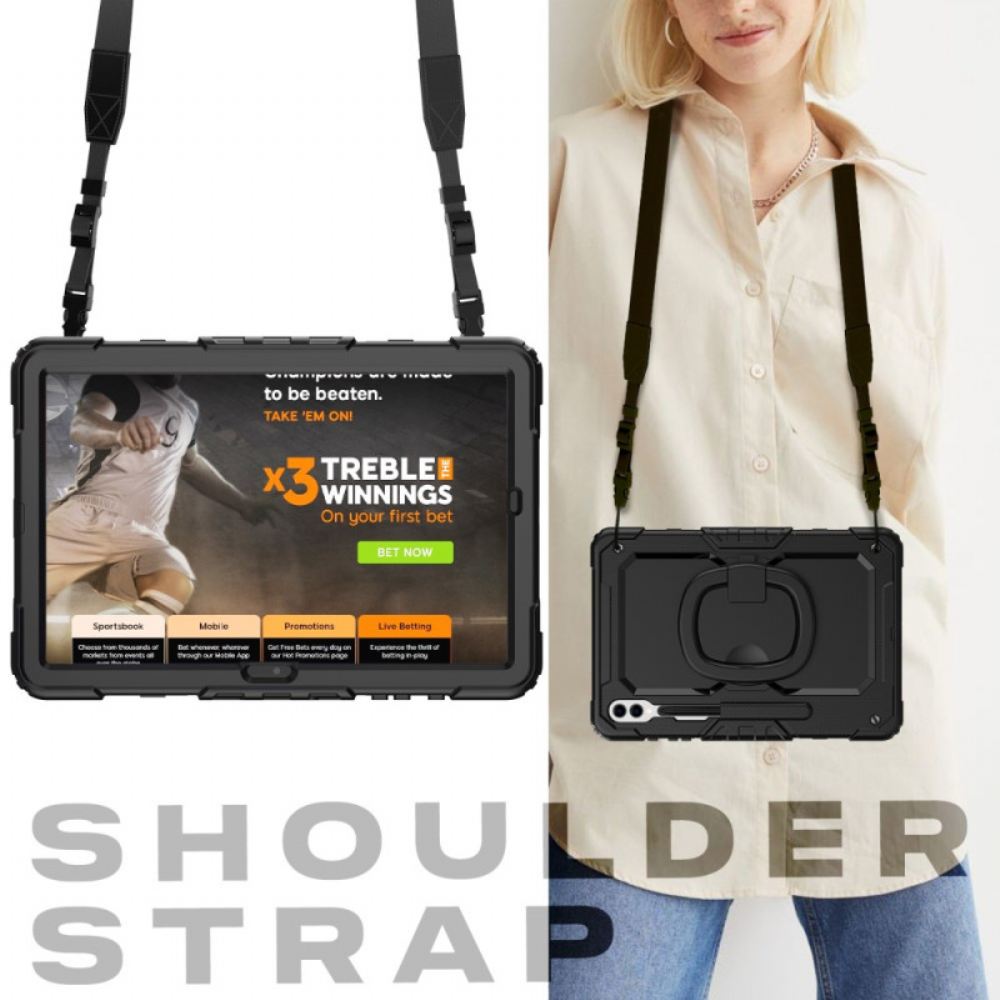 Kryt Samsung Galaxy Tab S10 Ultra Prémiová Ochrana S Ramenním Popruhem