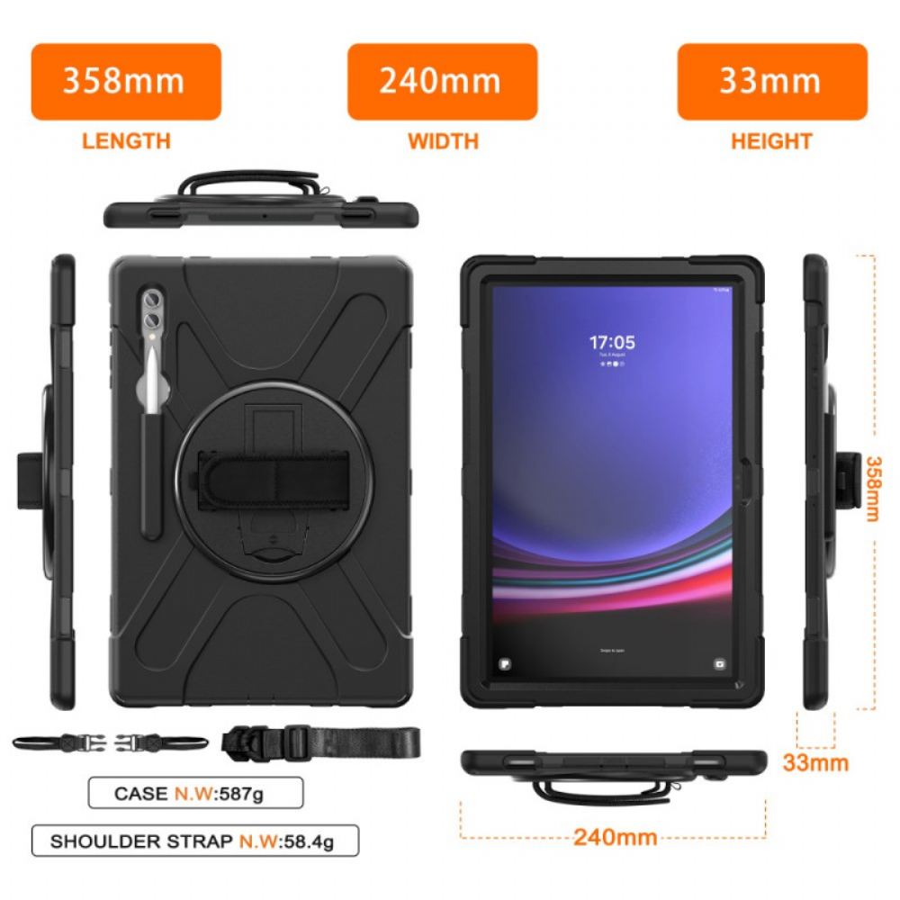 Kryt Samsung Galaxy Tab S10 Ultra Trojitá Ochrana Popruh A Stojánek