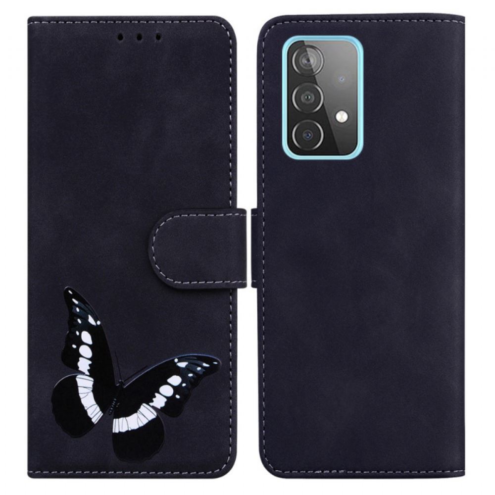Flipové Pouzdro Na Samsung Galaxy A52 4G / A52 5G / A52s 5G Butterfly Skin-touch