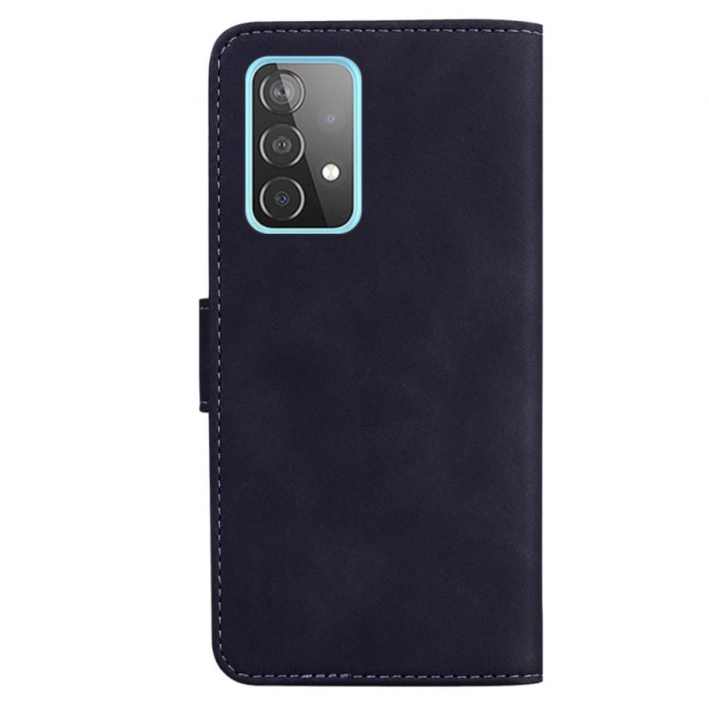 Flipové Pouzdro Na Samsung Galaxy A52 4G / A52 5G / A52s 5G Butterfly Skin-touch