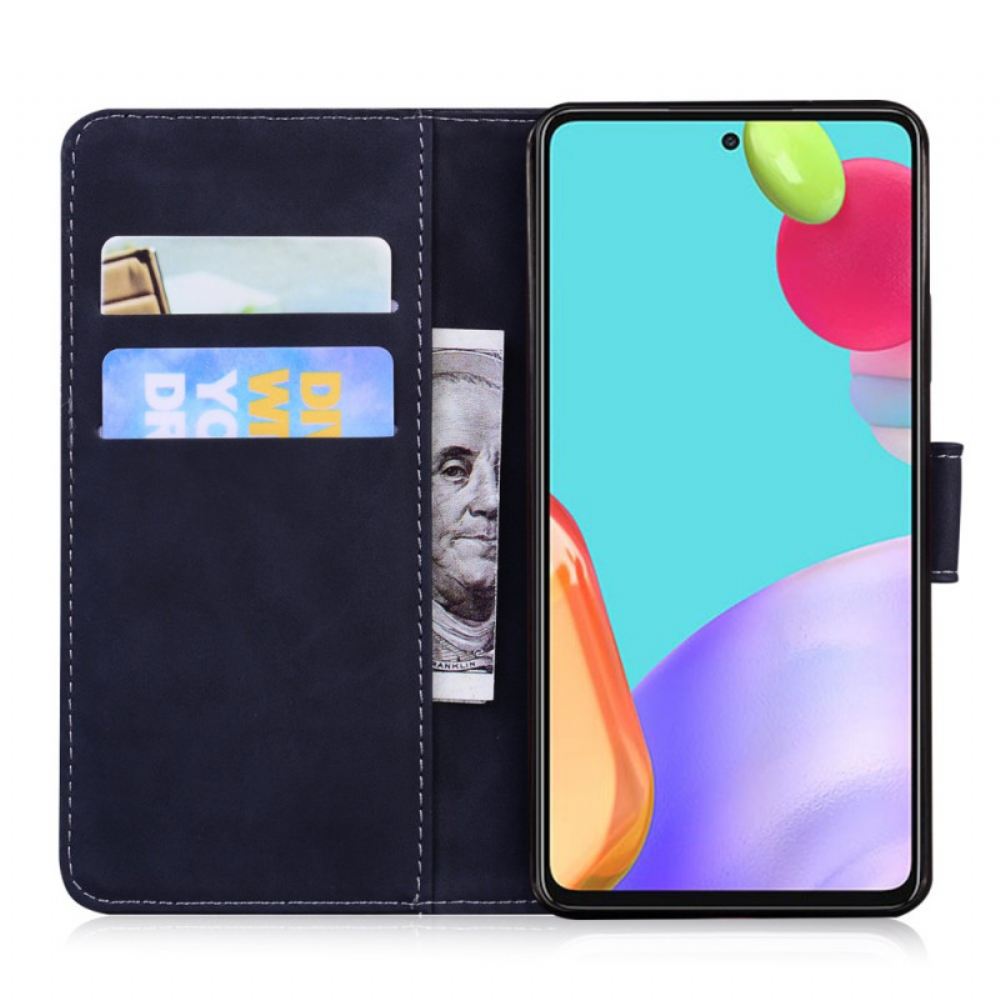 Flipové Pouzdro Na Samsung Galaxy A52 4G / A52 5G / A52s 5G Butterfly Skin-touch