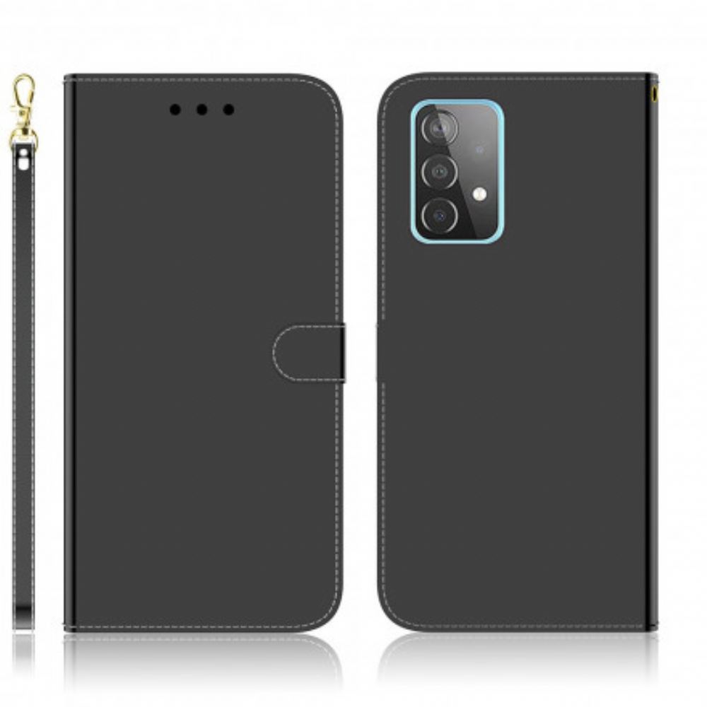 Flipové Pouzdro Na Samsung Galaxy A52 4G / A52 5G / A52s 5G Kryt Na Zrcadlo Z Umělé Kůže