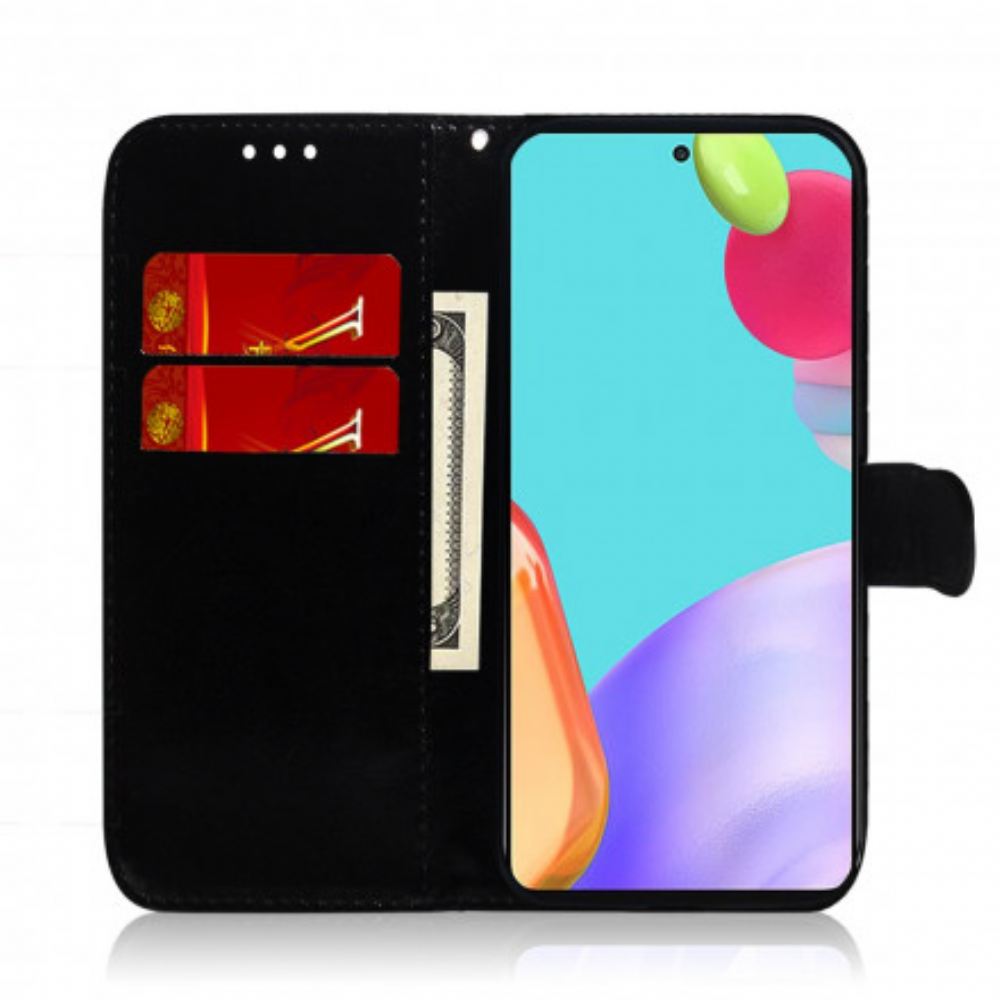 Flipové Pouzdro Na Samsung Galaxy A52 4G / A52 5G / A52s 5G Kryt Na Zrcadlo Z Umělé Kůže
