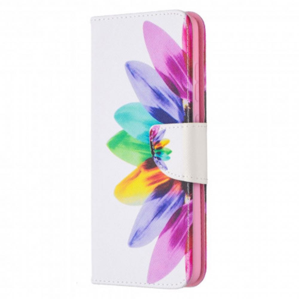 Flipové Pouzdro Na Samsung Galaxy A52 4G / A52 5G / A52s 5G Květina Akvarelu