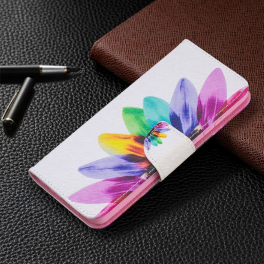 Flipové Pouzdro Na Samsung Galaxy A52 4G / A52 5G / A52s 5G Květina Akvarelu