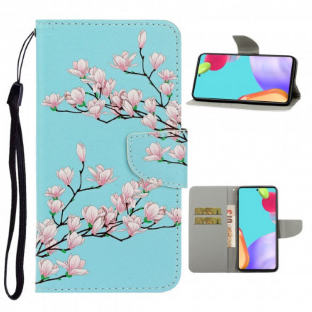 Kožené Pouzdro Na Samsung Galaxy A52 4G / A52 5G / A52s 5G Na Lana Strappy Keř