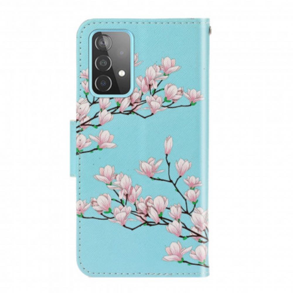 Kožené Pouzdro Na Samsung Galaxy A52 4G / A52 5G / A52s 5G Na Lana Strappy Keř