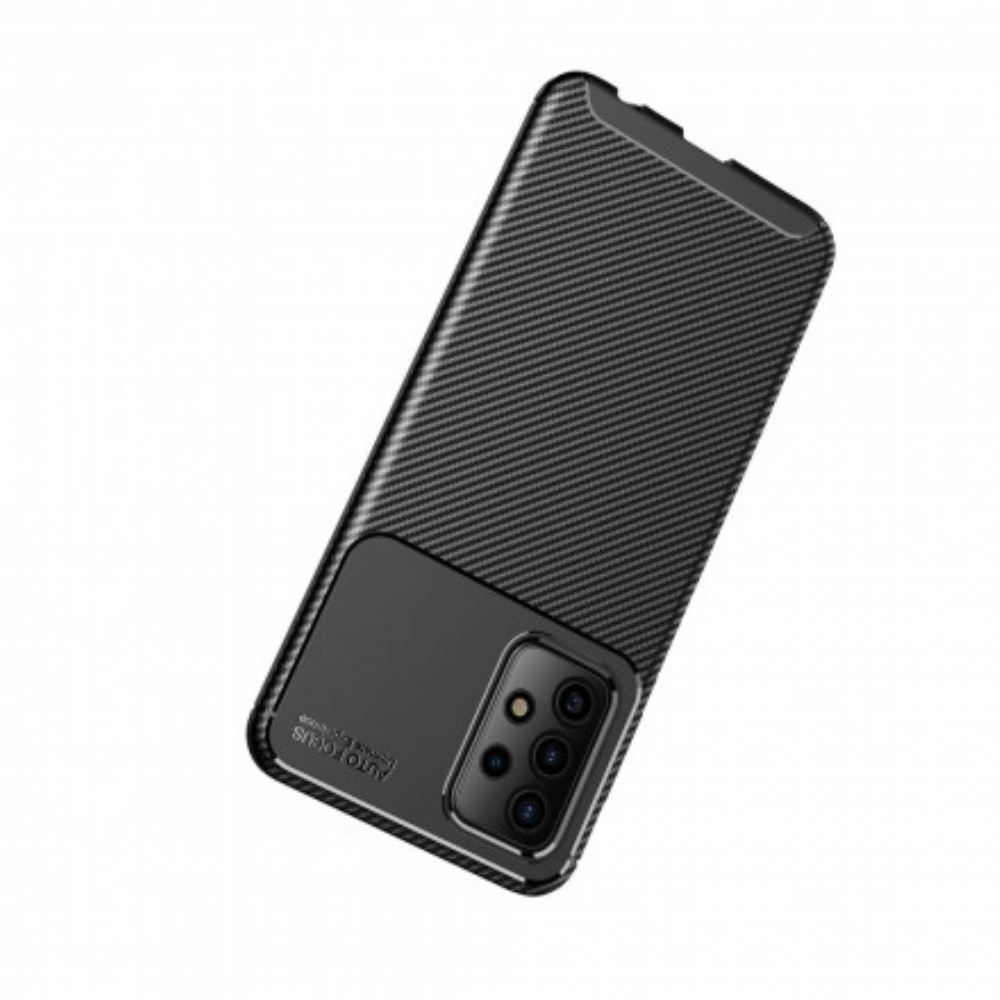 Kryt Na Samsung Galaxy A52 4G / A52 5G / A52s 5G Flexibilní Textura Uhlíkových Vláken