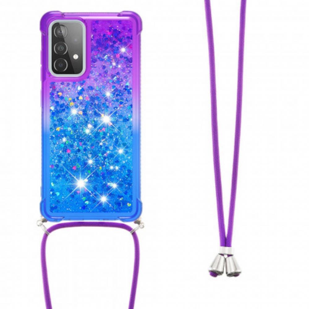 Kryt Na Samsung Galaxy A52 4G / A52 5G / A52s 5G Silikonové Flitry A Šňůrka