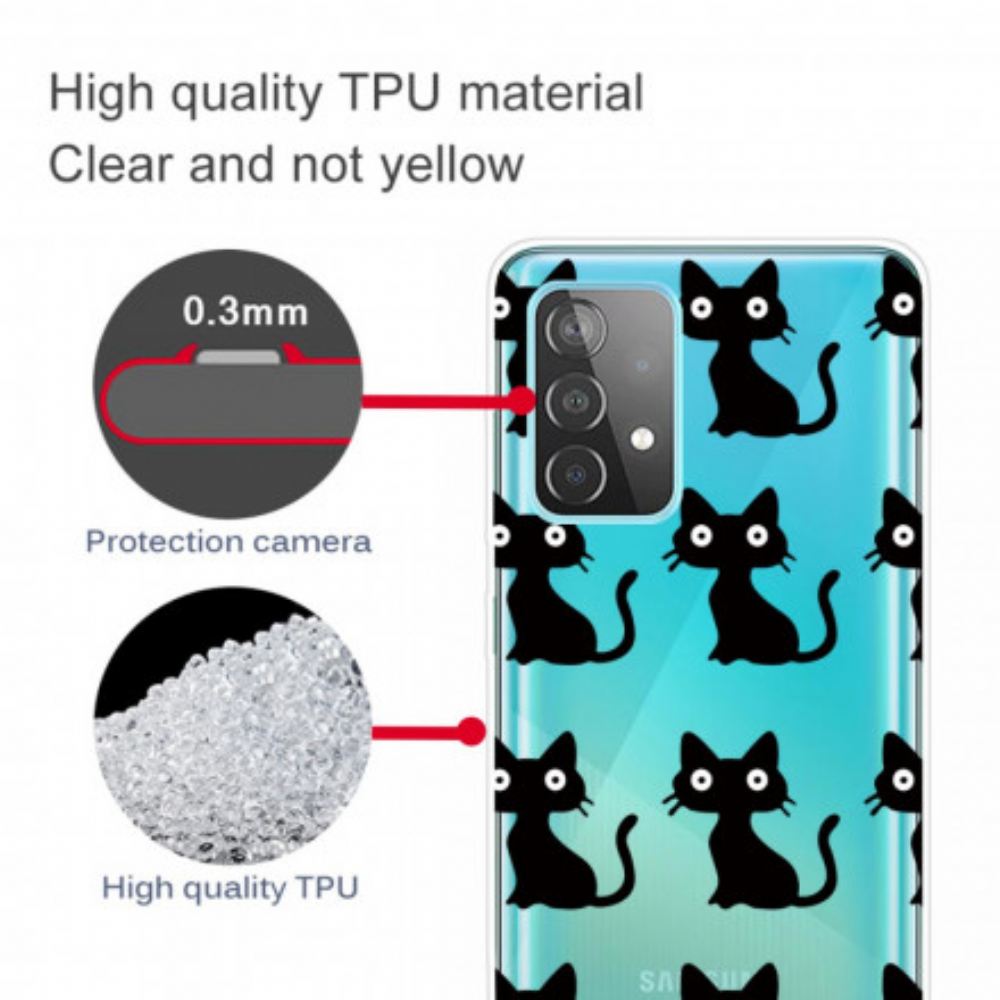 Kryt Na Samsung Galaxy A52 4G / A52 5G / A52s 5G Více Černých Koček
