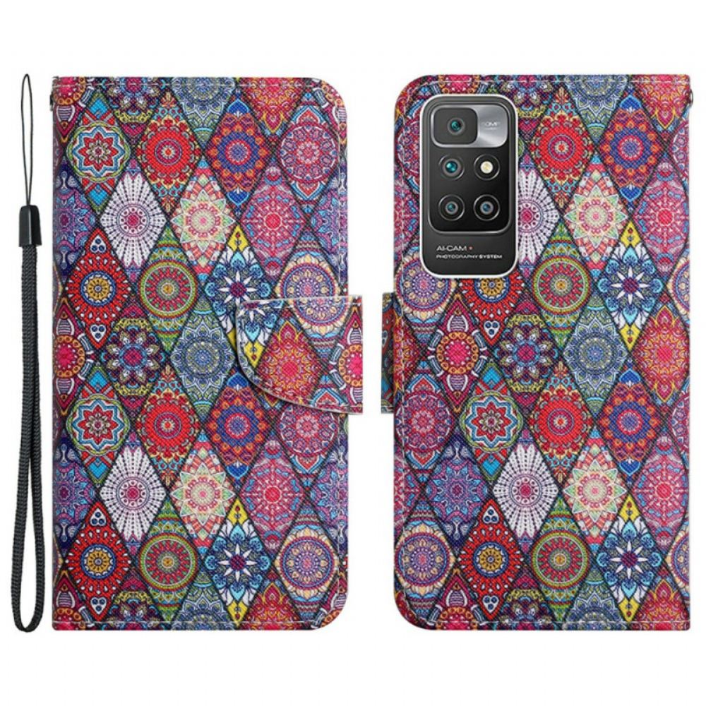 Flipové Pouzdro Na Xiaomi Redmi 10 Barevný Gobelínový Vzor