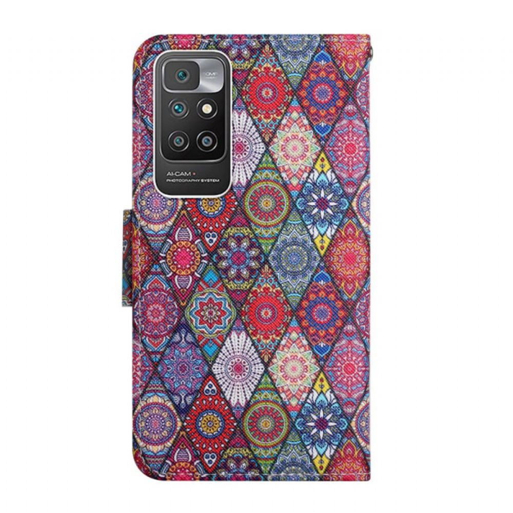 Flipové Pouzdro Na Xiaomi Redmi 10 Barevný Gobelínový Vzor
