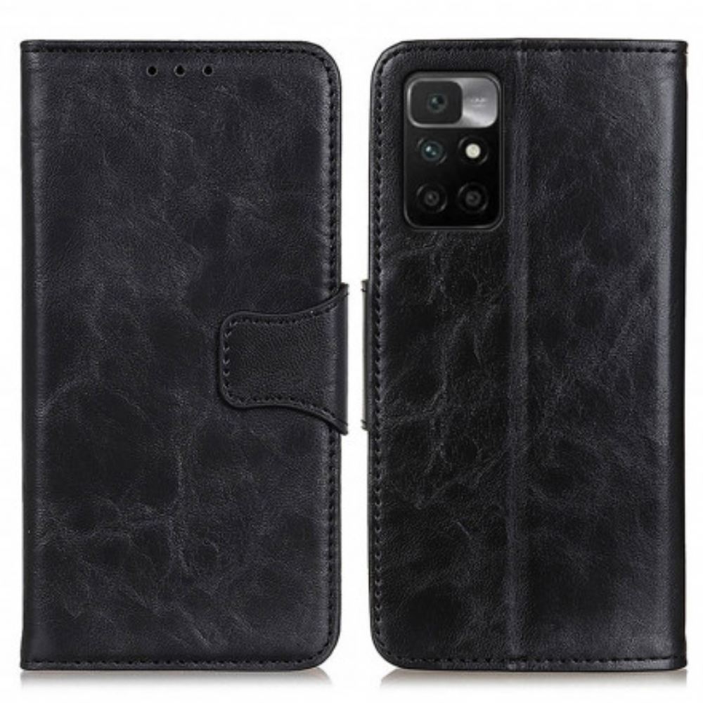 Flipové Pouzdro Na Xiaomi Redmi 10 Dělená Kožená Oboustranná Spona