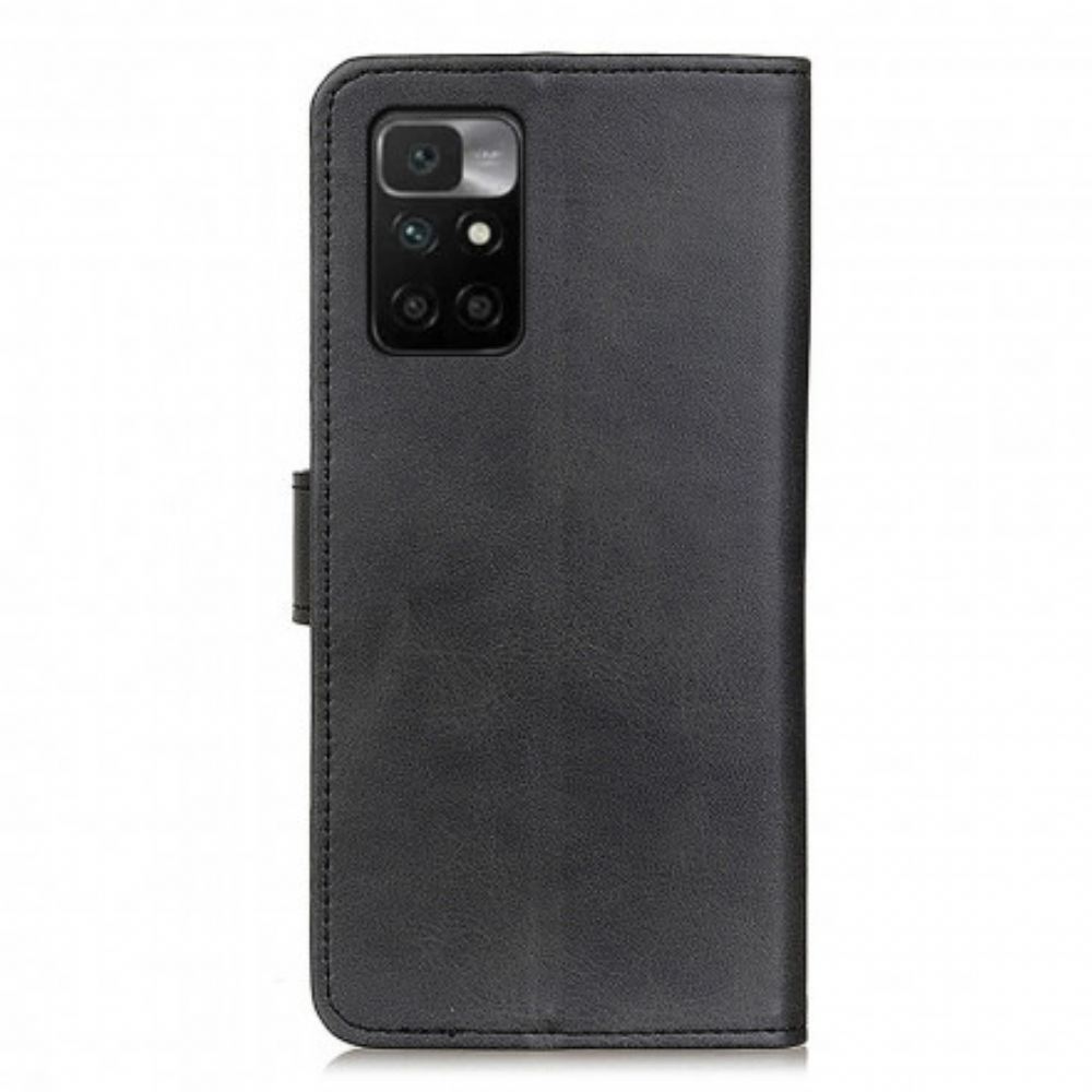 Flipové Pouzdro Na Xiaomi Redmi 10 Efekt Retro Matné Kůže