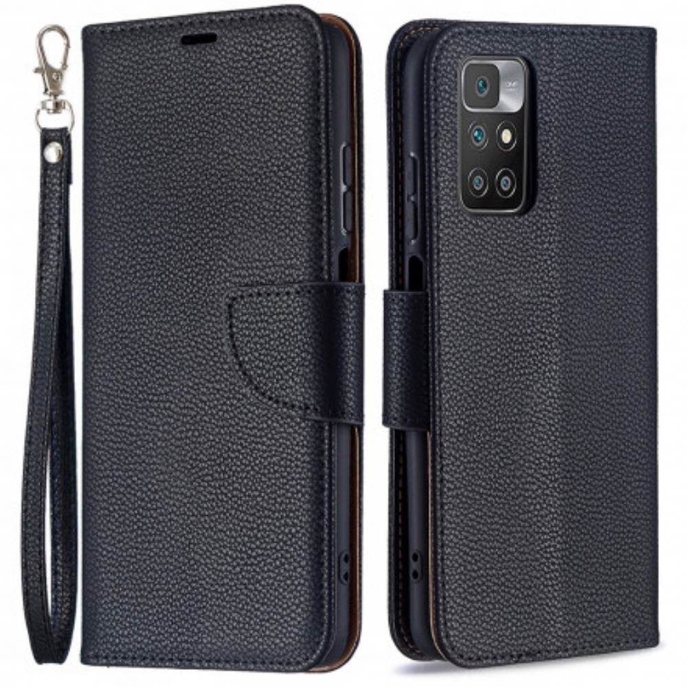 Flipové Pouzdro Na Xiaomi Redmi 10 Kožené Pouzdro Liči Klapka Šikmá