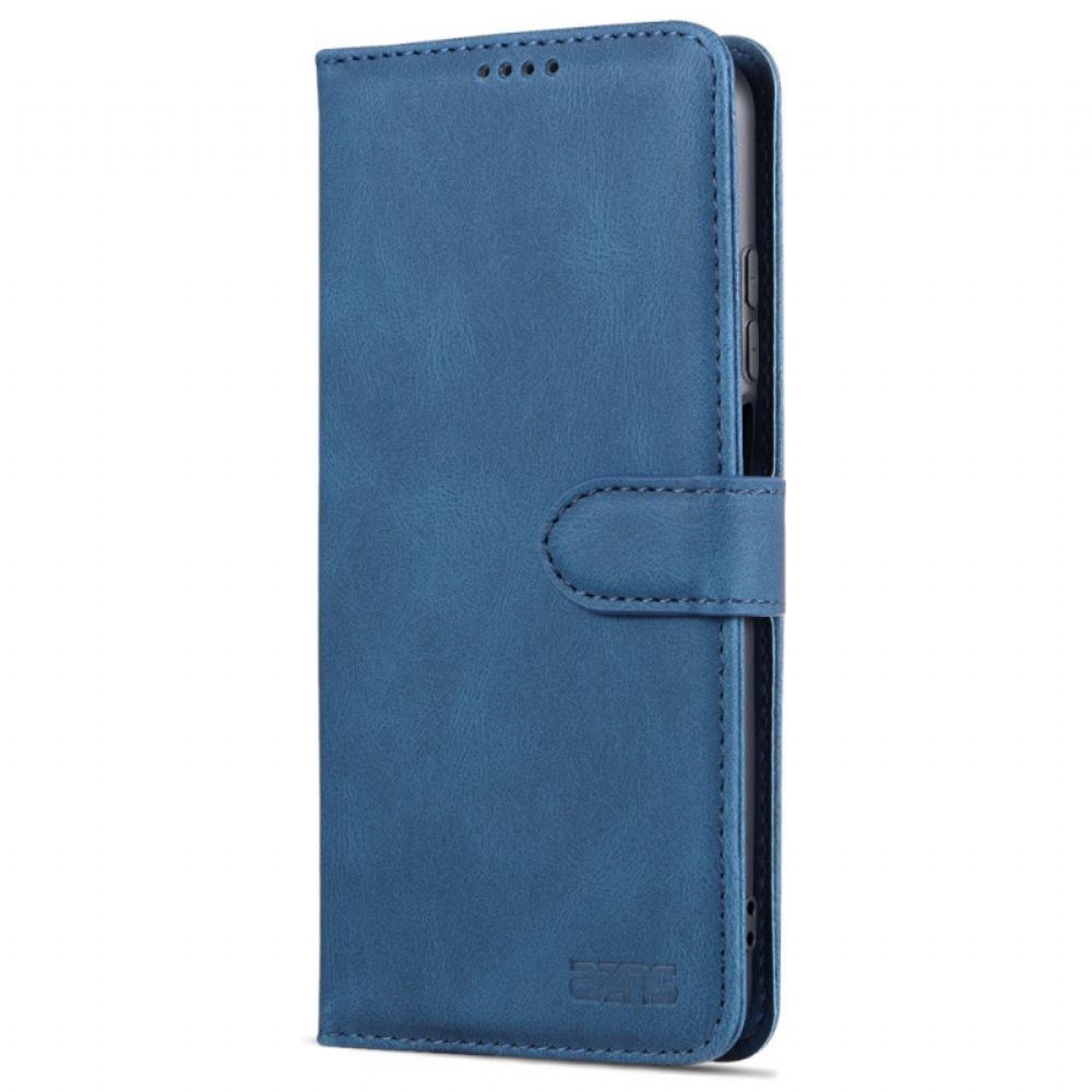 Flipové Pouzdro Na Xiaomi Redmi 10 Kožený Efekt Azns