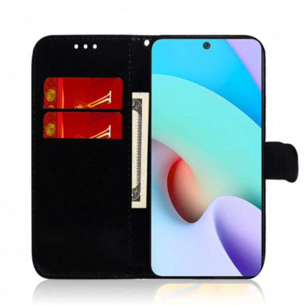 Flipové Pouzdro Na Xiaomi Redmi 10 Kryt Na Zrcadlo Z Umělé Kůže