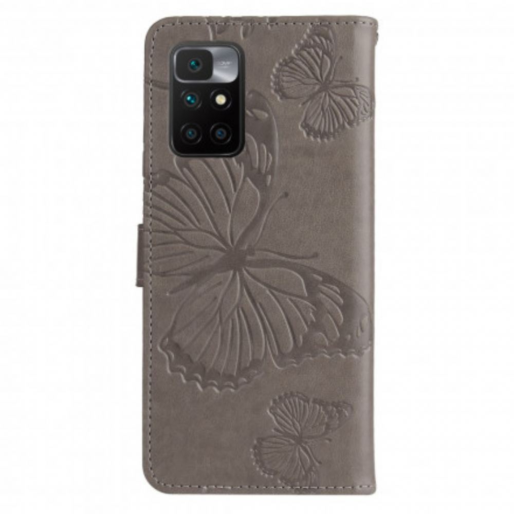 Flipové Pouzdro Na Xiaomi Redmi 10 Na Lana Obří Motýli