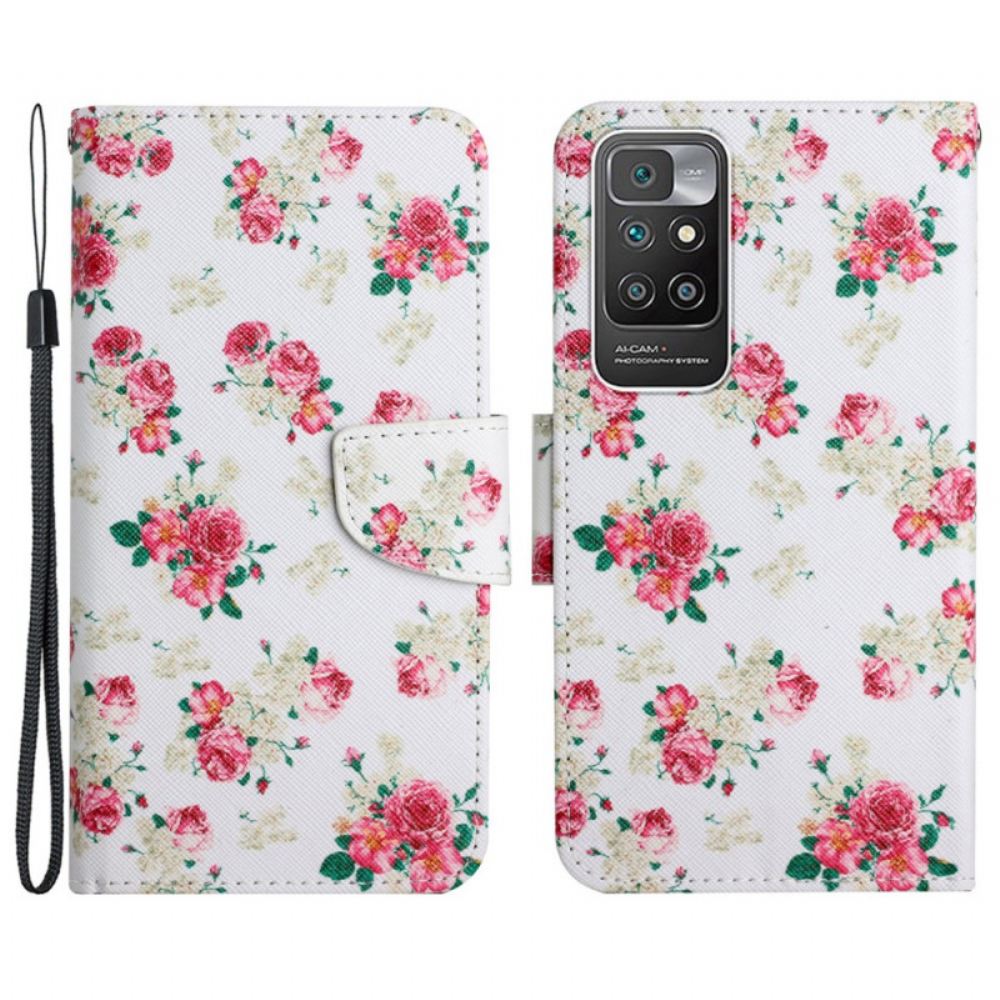 Flipové Pouzdro Na Xiaomi Redmi 10 Liberty Royal Flowers