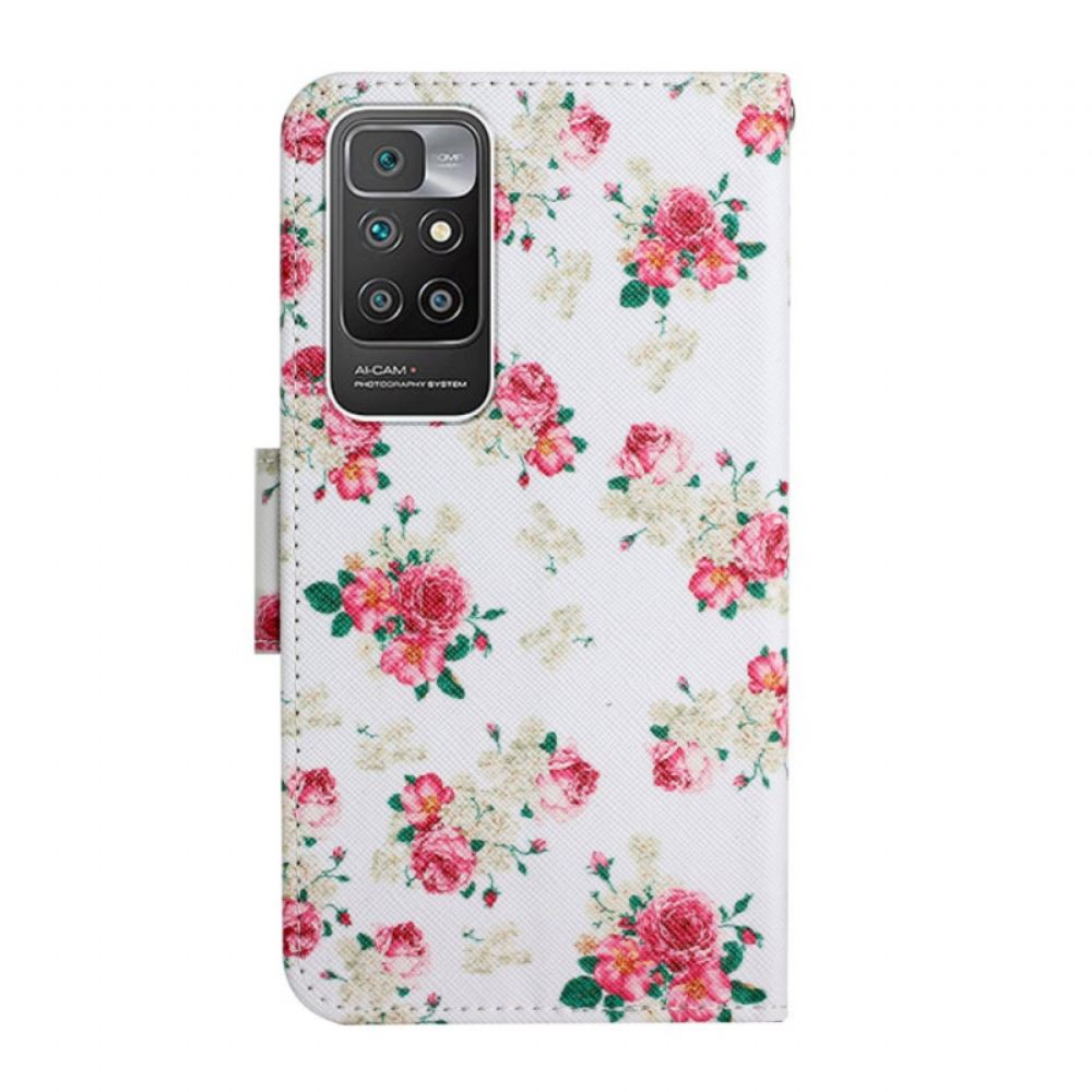 Flipové Pouzdro Na Xiaomi Redmi 10 Liberty Royal Flowers